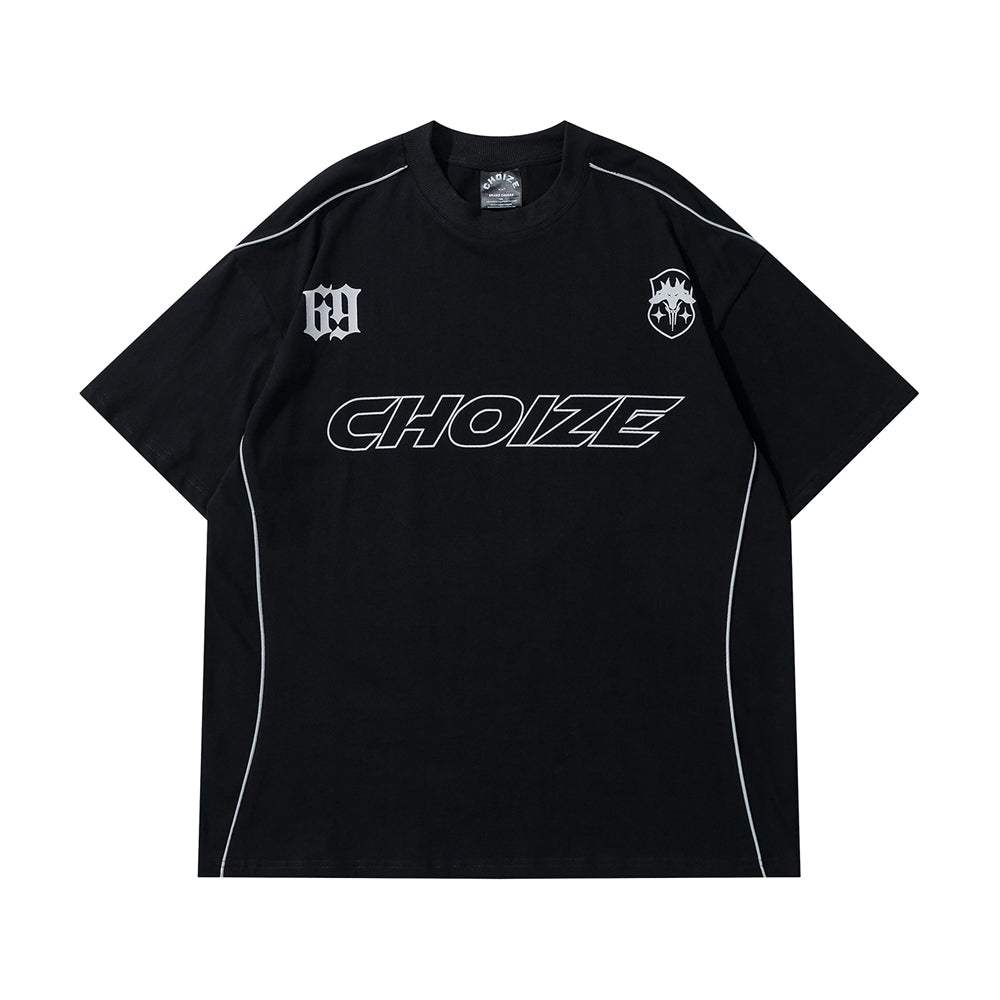 Reflective Strip Tee — men's black graphic t-shirts by Blnka Kollective