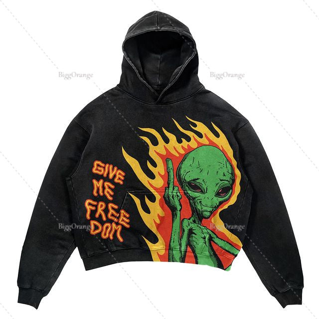 Punk Print Hoodie