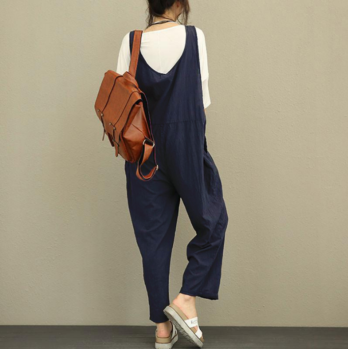 Studio Dungarees — women's black navy bottoms by Blnka Kollective