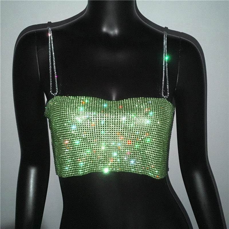 Metallic Rhinestone Cami