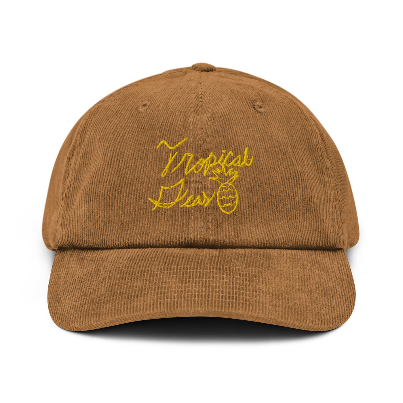 Sloppy Pineapple Corduroy Hat — black camel accessories by Blnka Kollective
