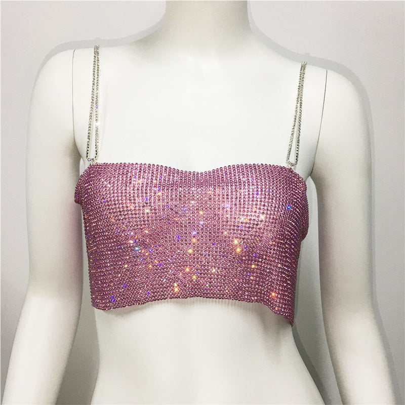 Metallic Rhinestone Cami