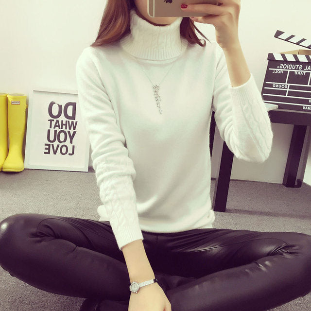 High Neck Wool Knit — women's turtleneck sweaters by Blnka Kollective