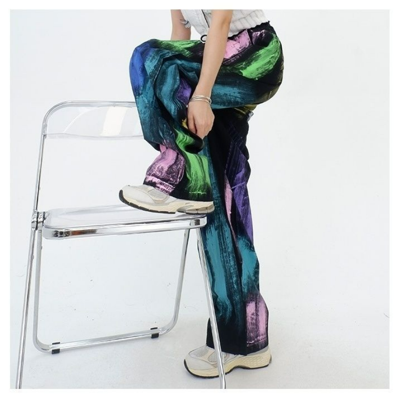 Graffiti Wide Pants — women's y2k bottoms by Blnka Kollective