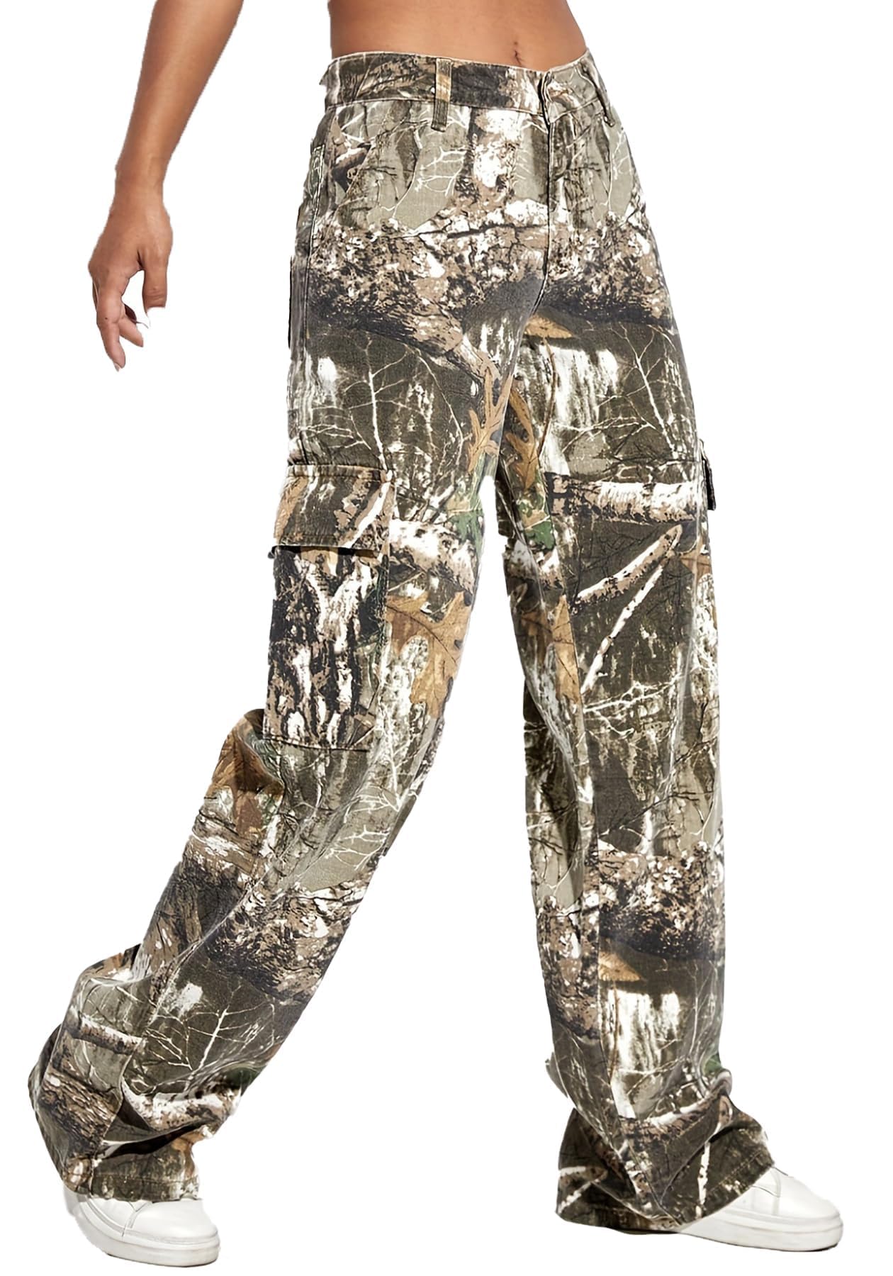 Camo Cargo Pants — women's leaf bottoms by Blnka Kollective