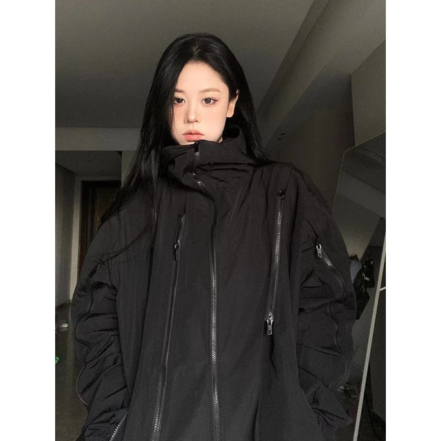 Harajuku Windbreaker — women's black outerwear by Blnka Kollective