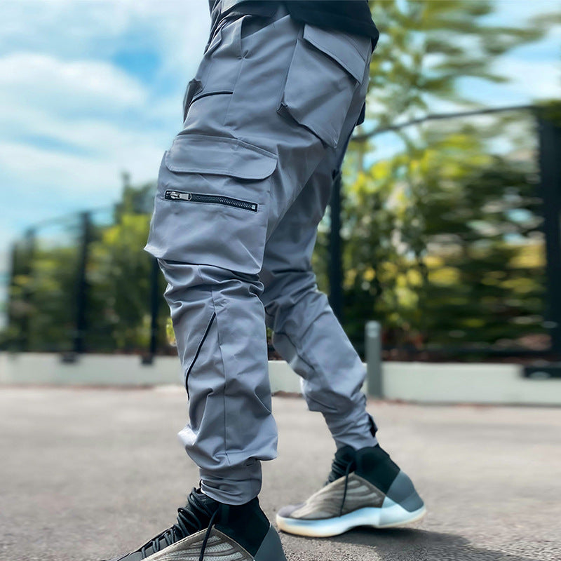Multi Pocket Trousers — men's black cargo bottoms by Blnka Kollective