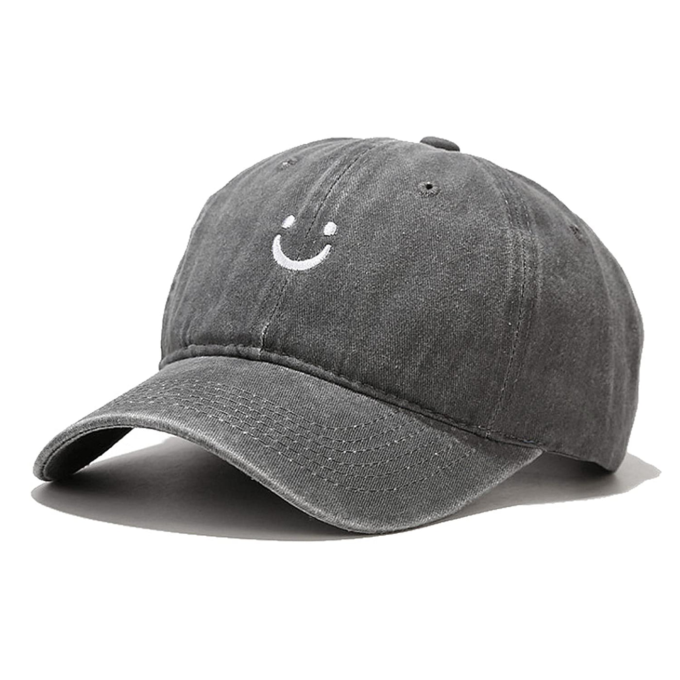 Smile Face Cap — grey hats accessories by Blnka Kollective