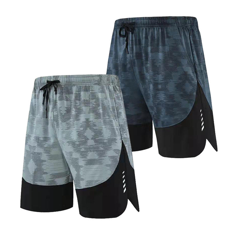 Camo Runner Shorts — men's camouflage dark green shorts by Blnka Kollective