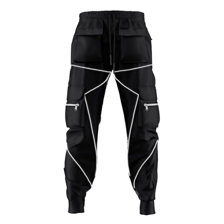 Multi Pocket Trousers — men's black cargo bottoms by Blnka Kollective