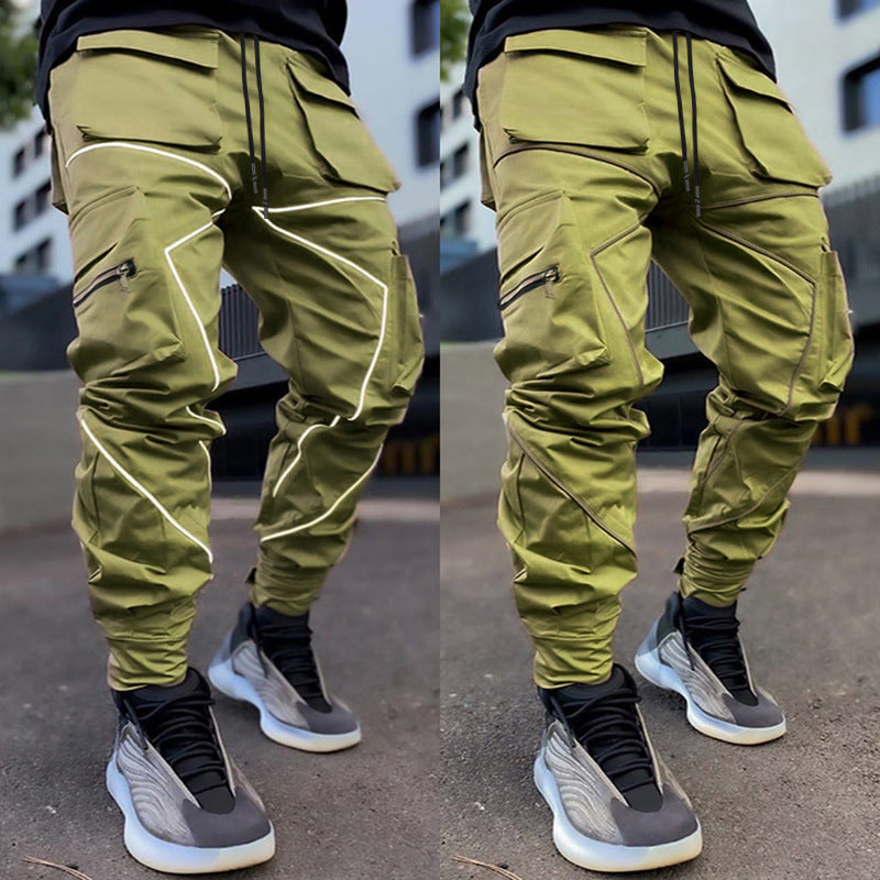 Multi Pocket Trousers — men's black cargo bottoms by Blnka Kollective