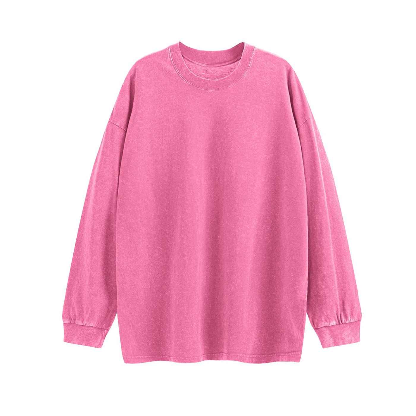 Mineral Wash Long Sleeve — men's oversized pink t-shirts by Blnka Kollective