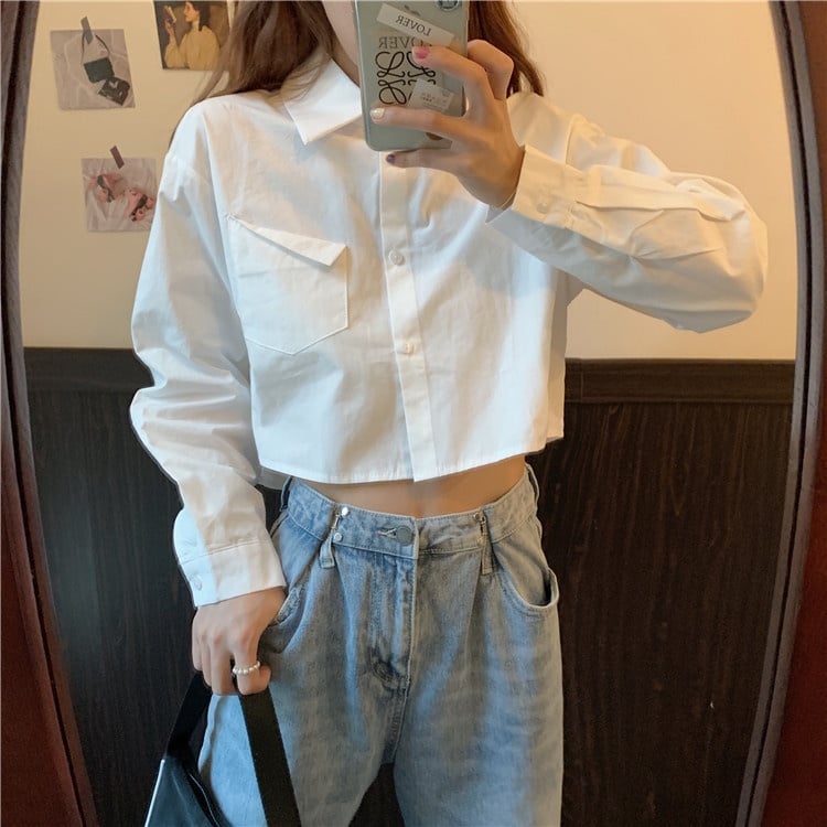Short Form Shirt — women's white shirts by Blnka Kollective