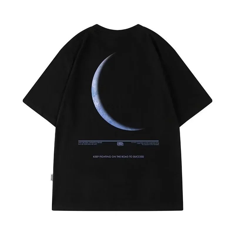 Half Moon Tee — men's graphic oversized t-shirts by Blnka Kollective