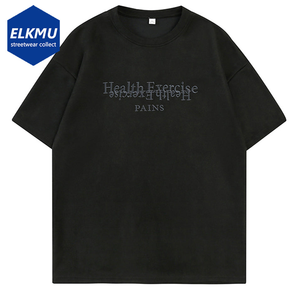 Letter Suede Tee — beige black t-shirts by Blnka Kollective
