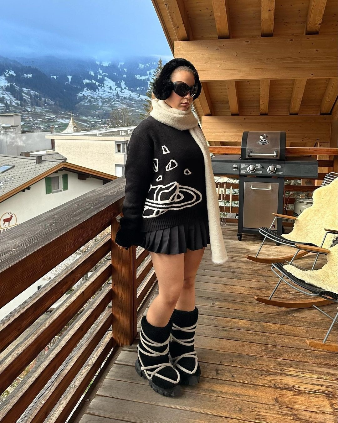 Space Star Knit — beige black sweaters by Blnka Kollective