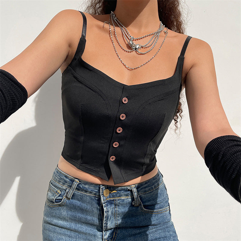 Patch Strap Vest — women's y2k tops by Blnka Kollective