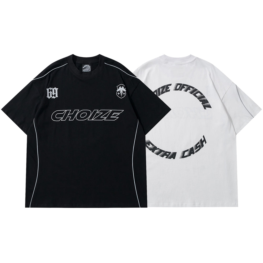 Reflective Strip Tee — men's black graphic t-shirts by Blnka Kollective