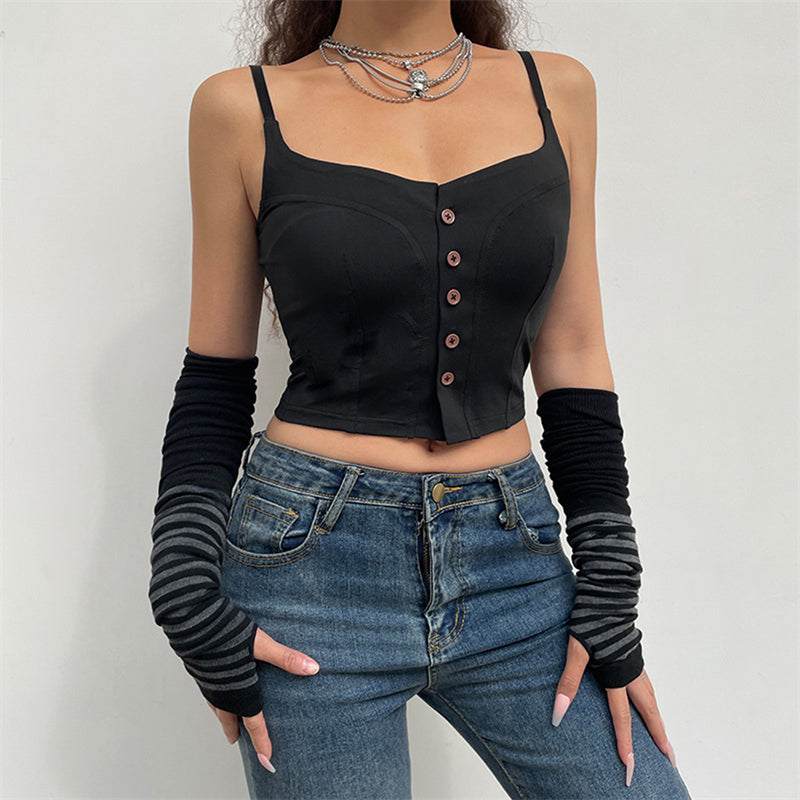 Patch Strap Vest — women's y2k tops by Blnka Kollective
