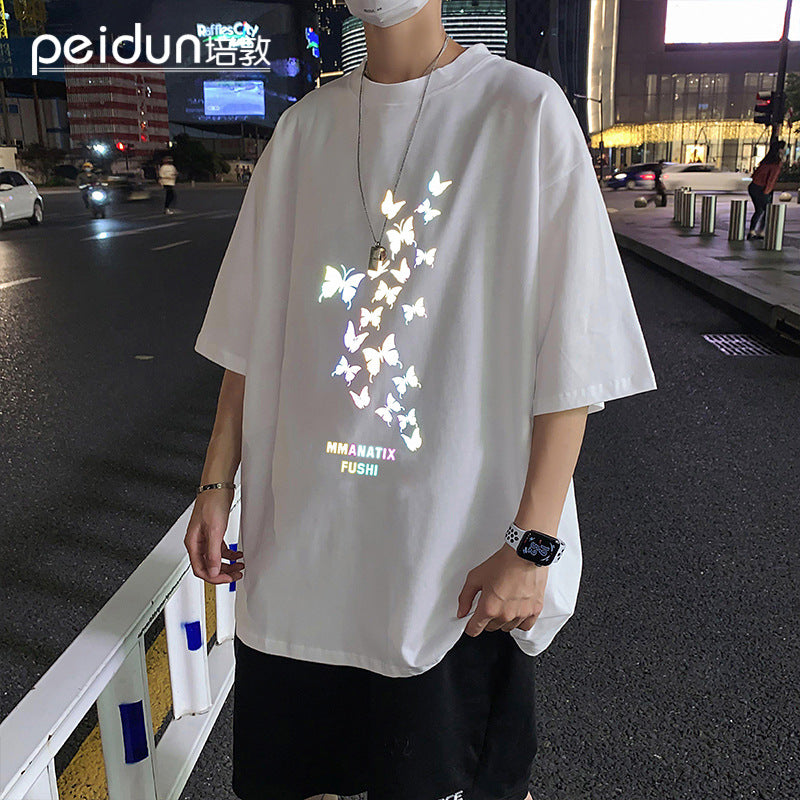 Reflective Butterfly Tee — men's black graphic t-shirts by Blnka Kollective