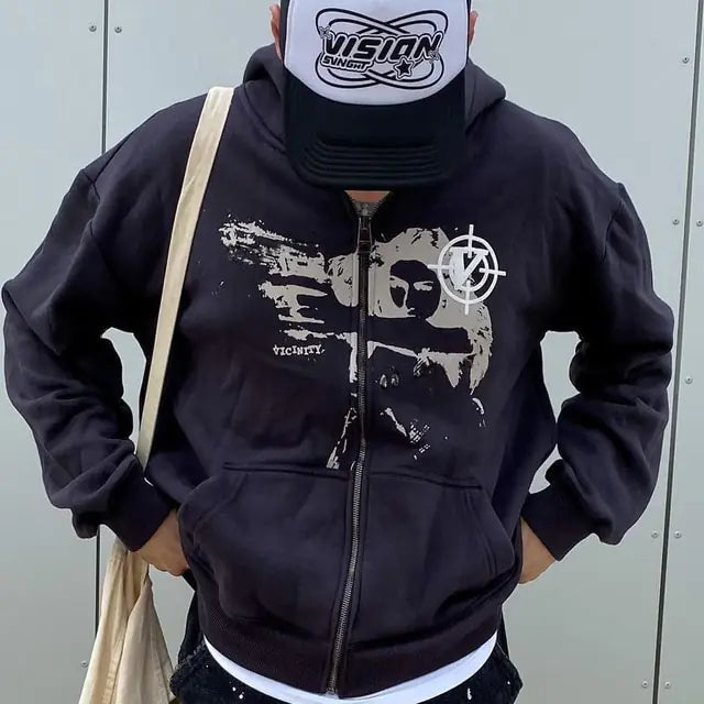 Grunge Hoodie — black hoodies & sweatshirts by Blnka Kollective