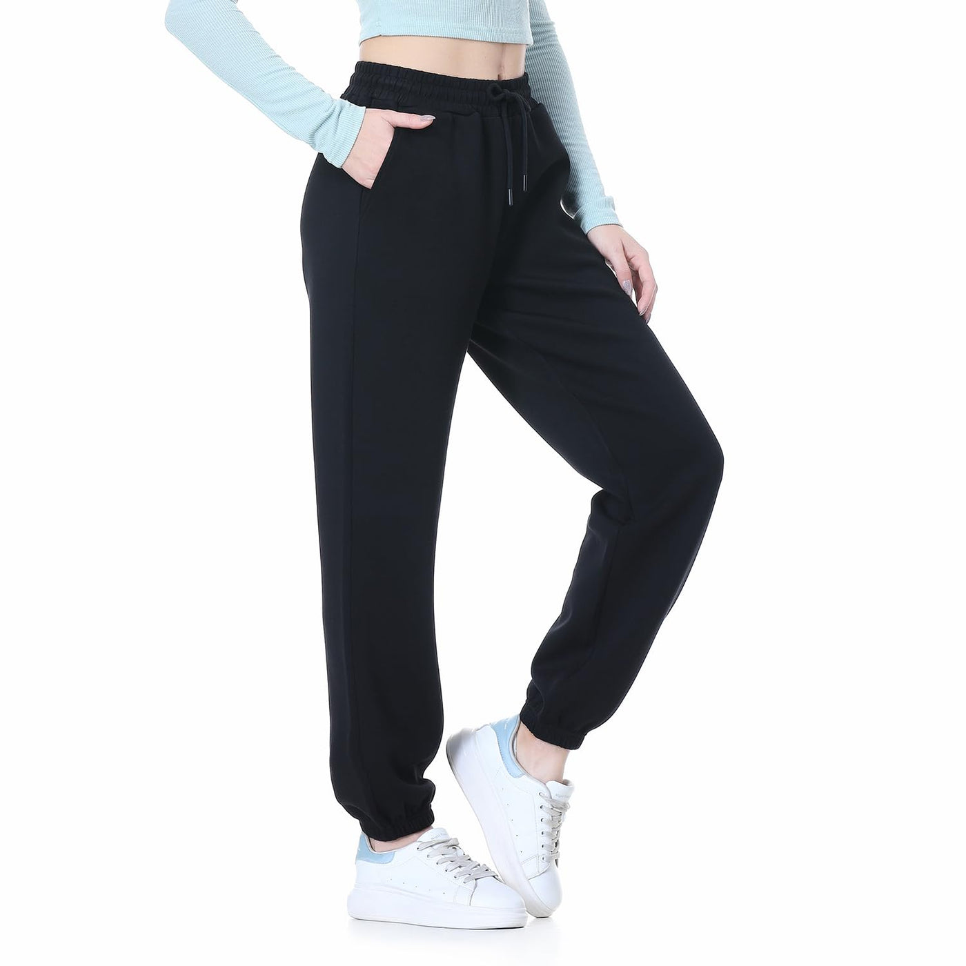 Space Sweatpants — women's black joggers bottoms by Blnka Kollective