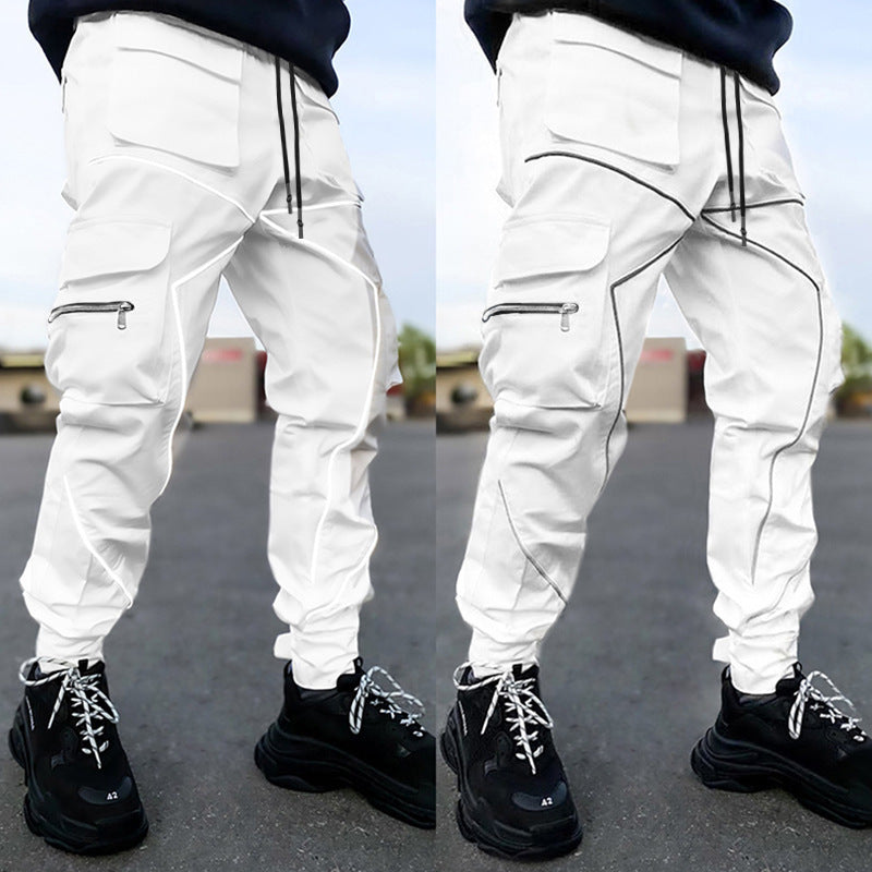 Multi Pocket Trousers — men's black cargo bottoms by Blnka Kollective