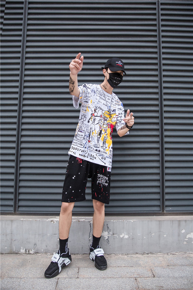 Graffiti Tee — men's graphic white t-shirts by Blnka Kollective