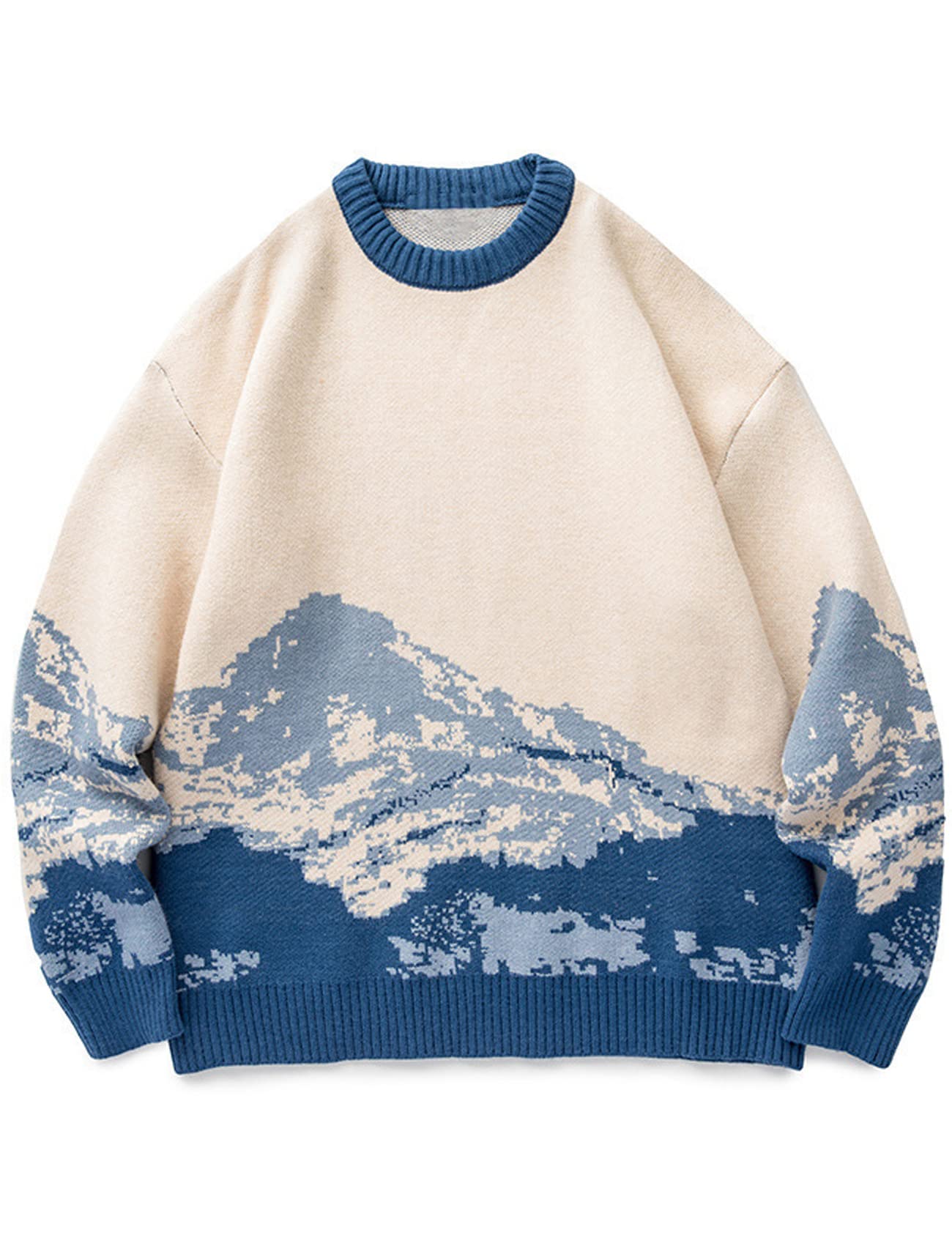 Grandpa Cable Knit — men's blue graphic sweaters by Blnka Kollective