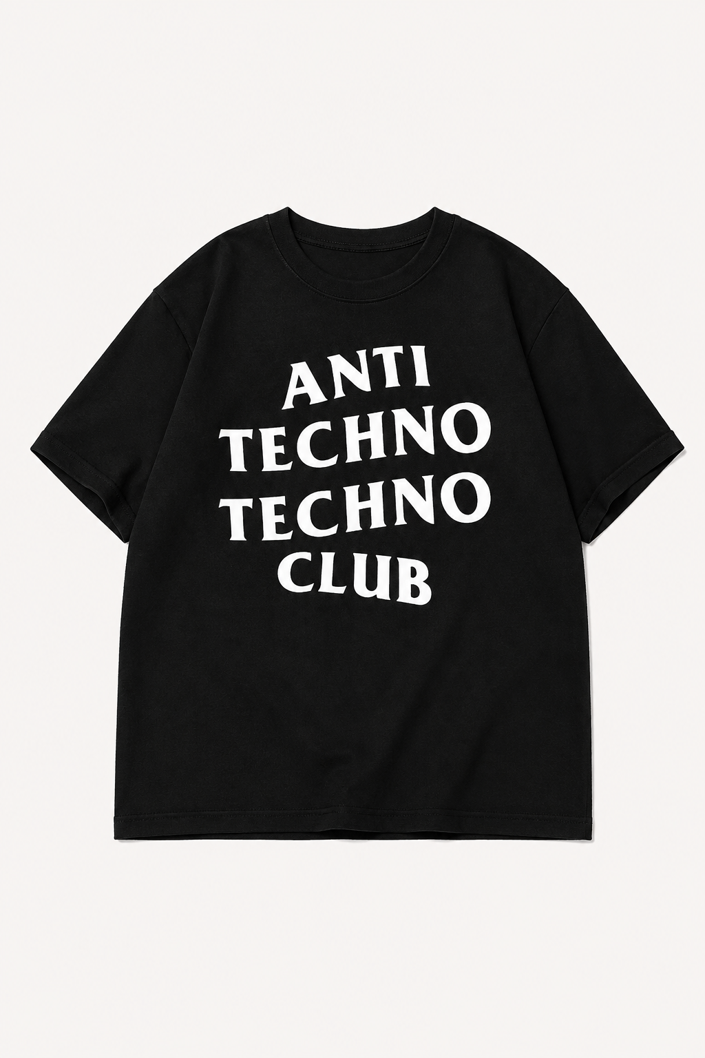 Anti Techno Tee — black graphic t-shirts by Blnka Kollective