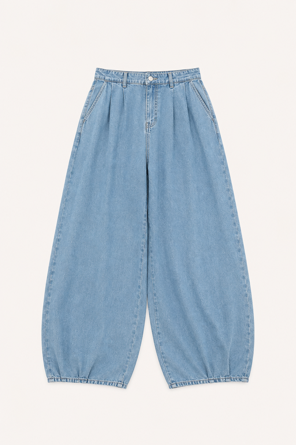 Light Wash Denim — men's wide leg jeans by Blnka Kollective