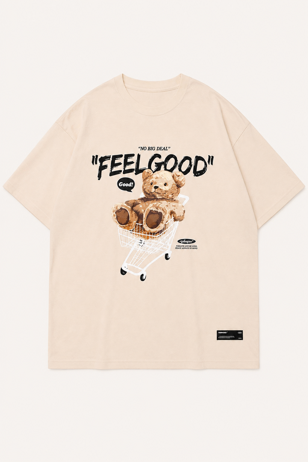 Bear Print Tee — graphic khaki t-shirts by Blnka Kollective