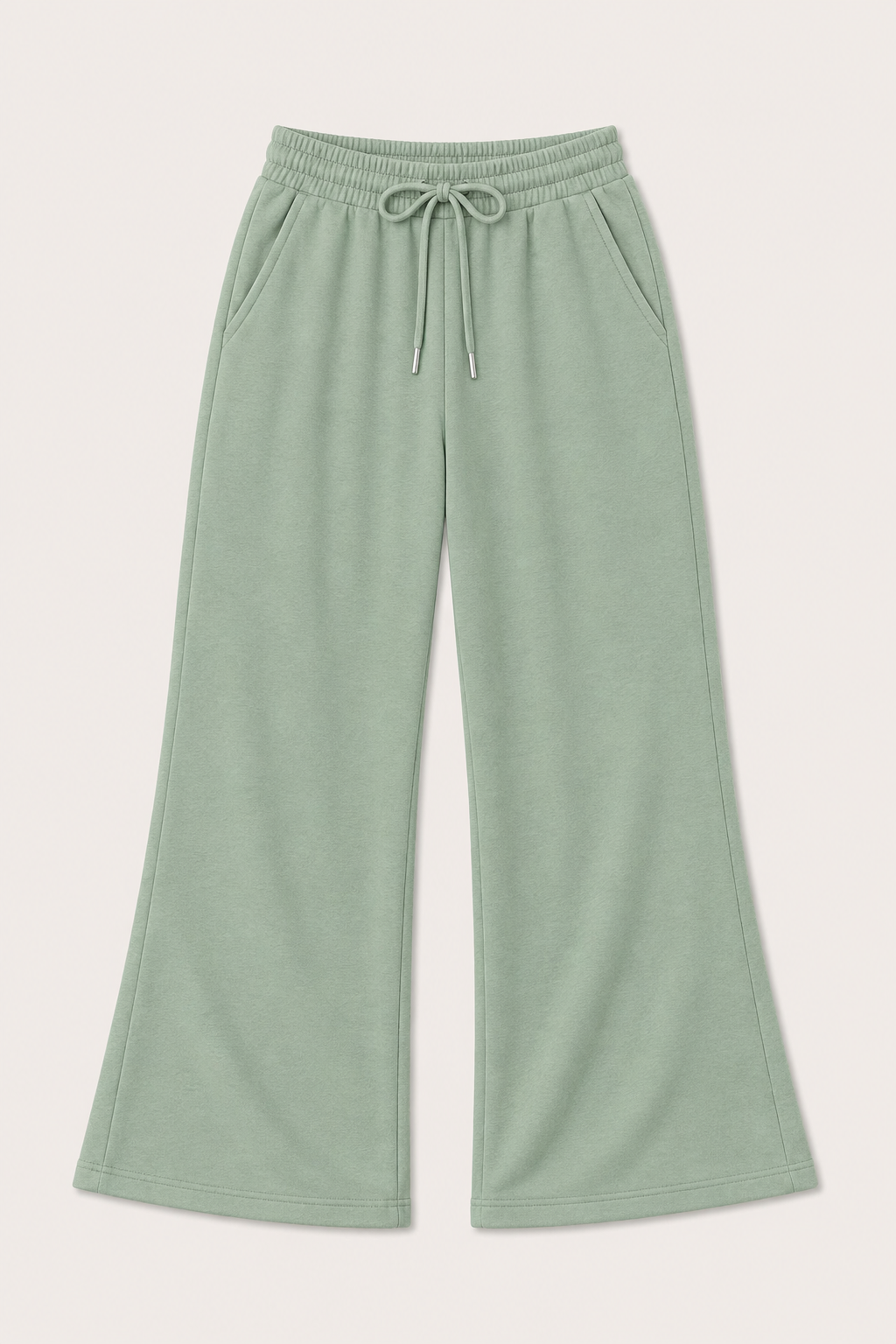 Fleece Wide Leg Sweatpants — women's green bottoms by Blnka Kollective