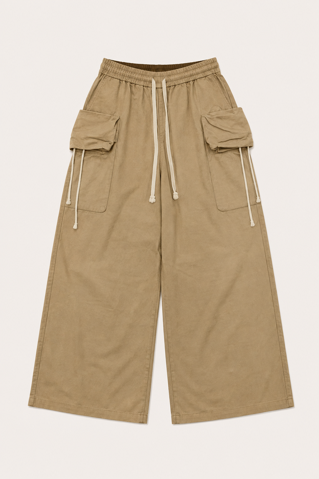 Wide Cargo Joggers — men's khaki bottoms by Blnka Kollective