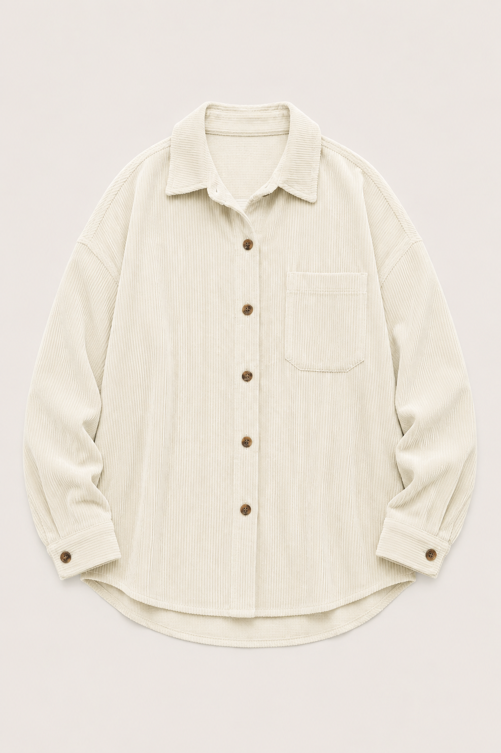 Beige Corduroy Overshirt — women's shirts by Blnka Kollective