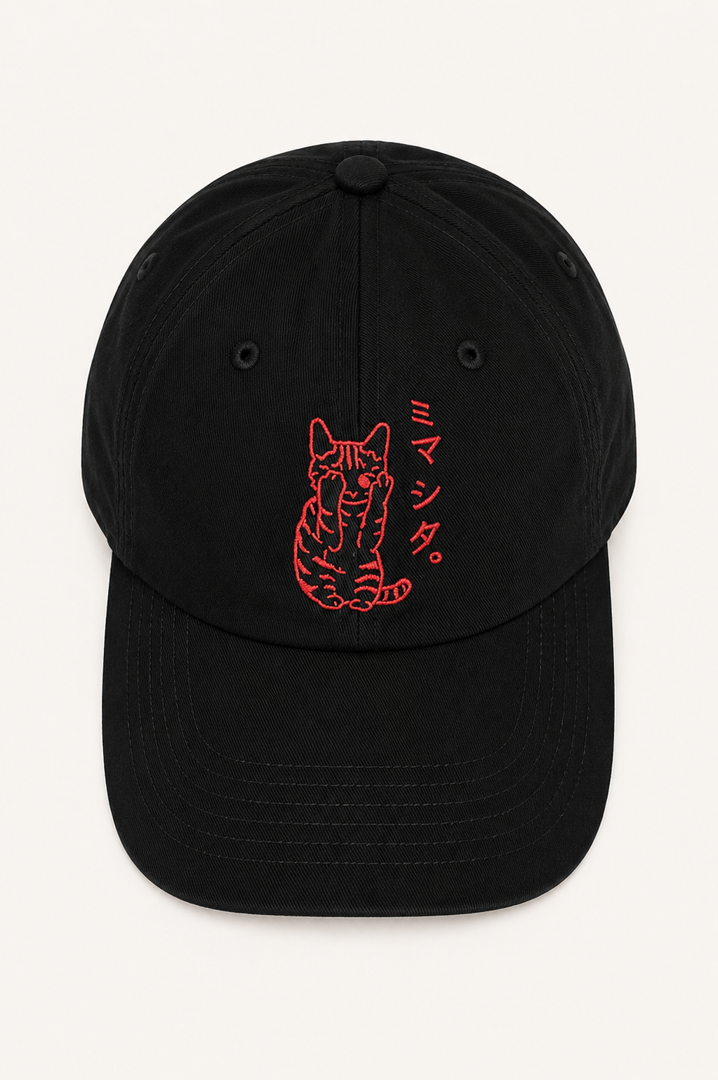 Embroidered Cat Cap — black accessories by Blnka Kollective
