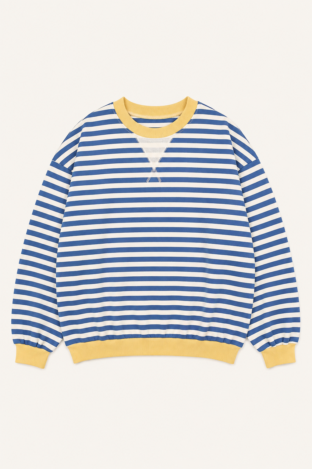 Blue Stripe Crew — women's striped hoodies & sweatshirts by Blnka Kollective