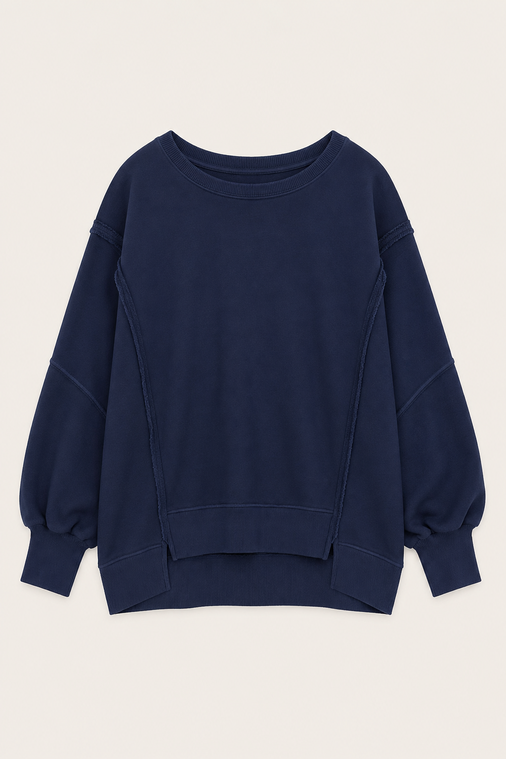 Midnight Slouch — women's navy blue oversized hoodies & sweatshirts by Blnka Kollective