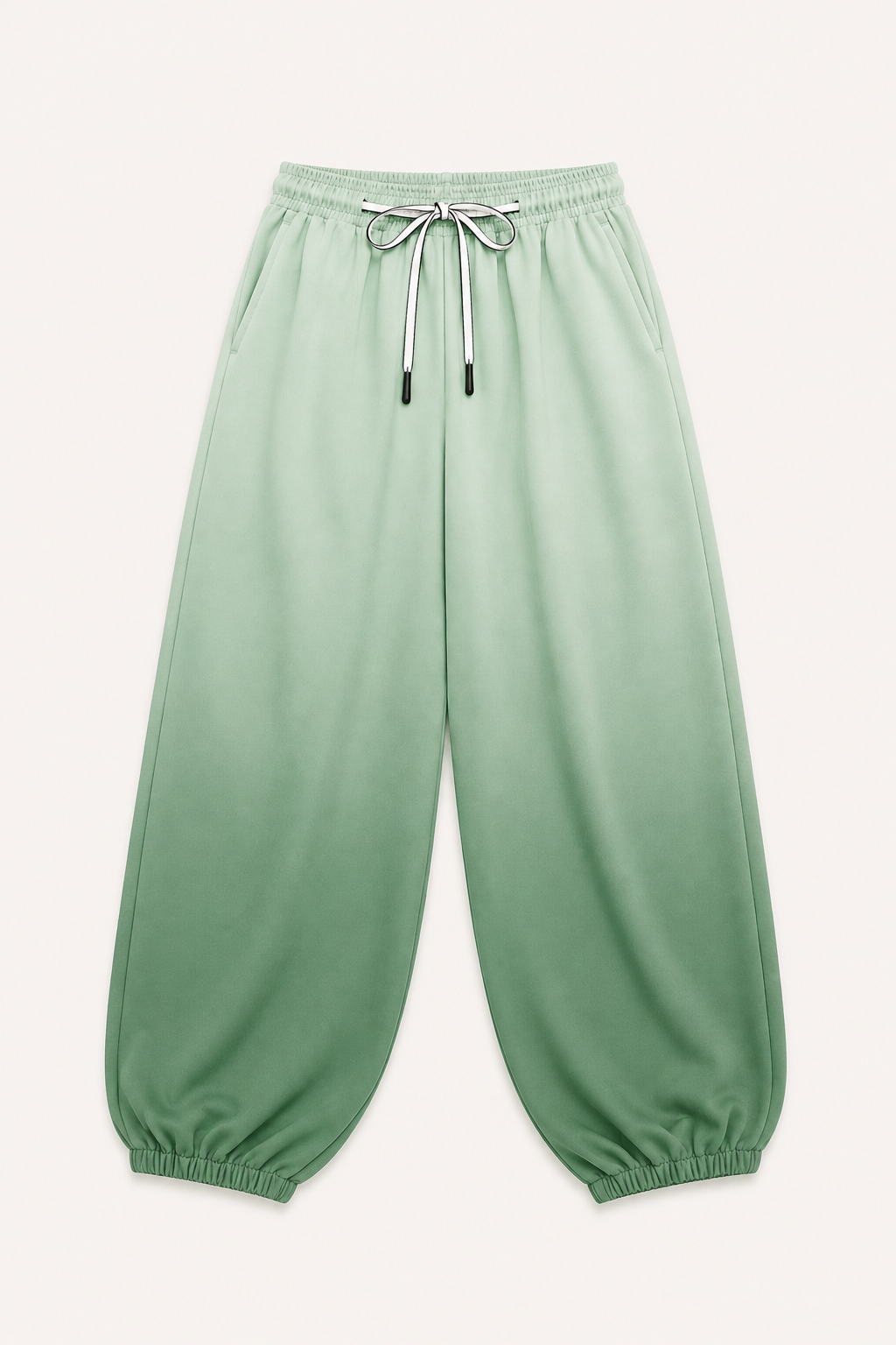 Straight Leg Fleece Pants — women's green joggers bottoms by Blnka Kollective
