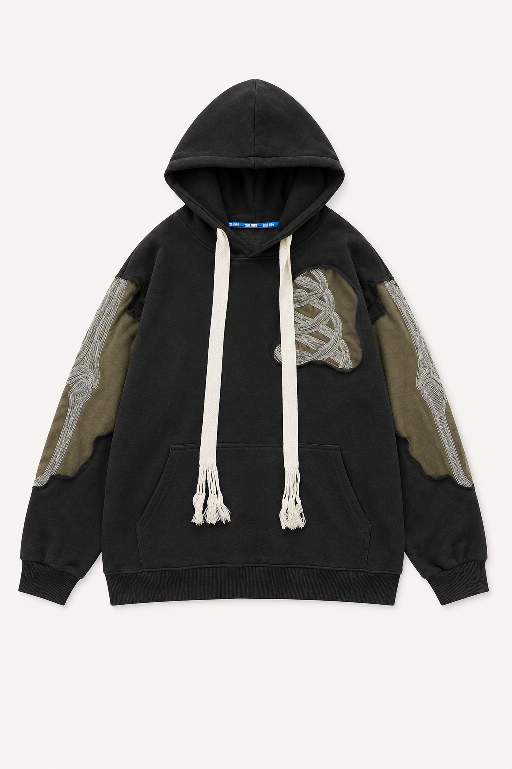 Embroidered Zip Hoodie — men's oversized hoodies & sweatshirts by Blnka Kollective