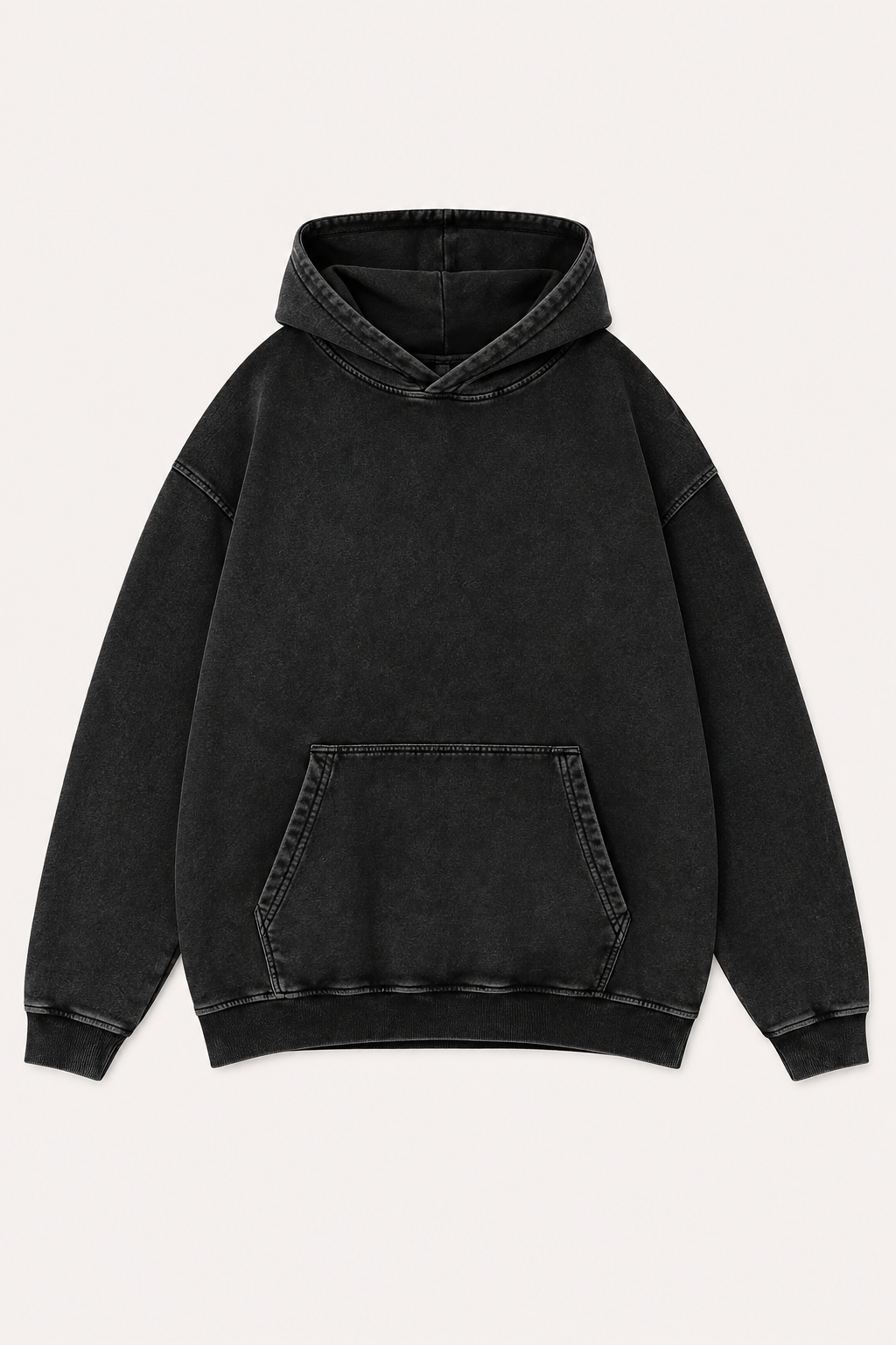 Acid Wash Hoodie — black oversized hoodies & sweatshirts by Blnka Kollective