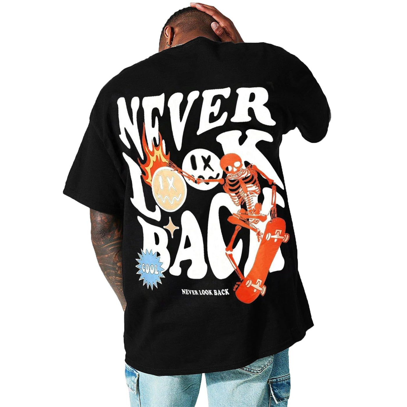Skull Flower Tee — men's black graphic t-shirts by Blnka Kollective
