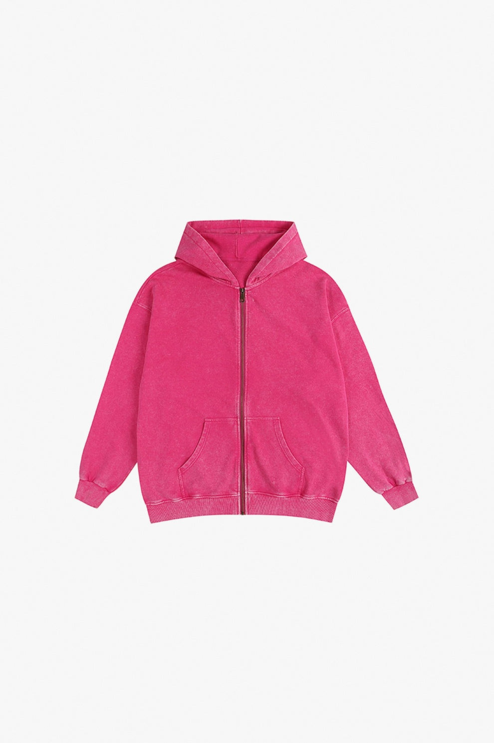 Acid Wash Zip Hoodie flat-lay - local restage version