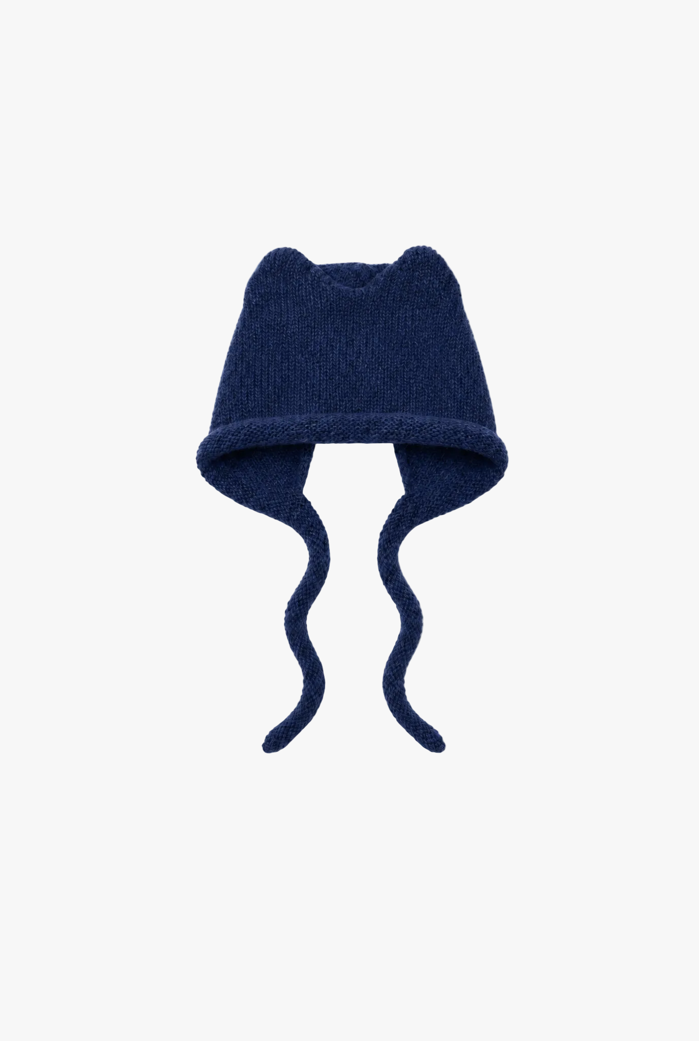 Alleycat Hat — navy blue wool cat ear hat flat lay by Sulta Studios