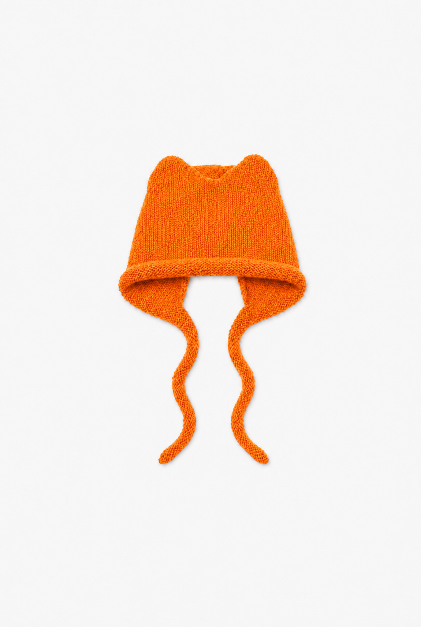 Alleycat Hat — orange wool cat ear hat flat lay by Sulta Studios