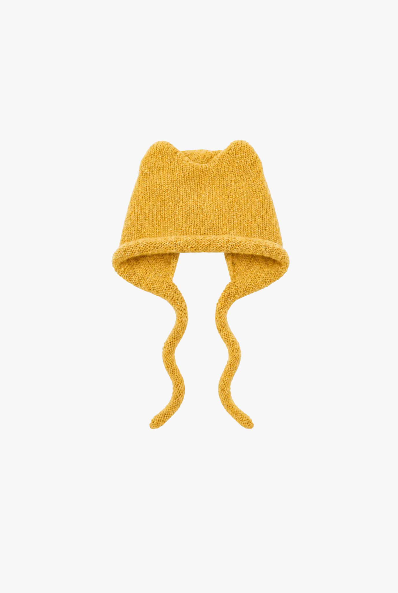 Alleycat Hat — yellow wool cat ear hat flat lay by Sulta Studios