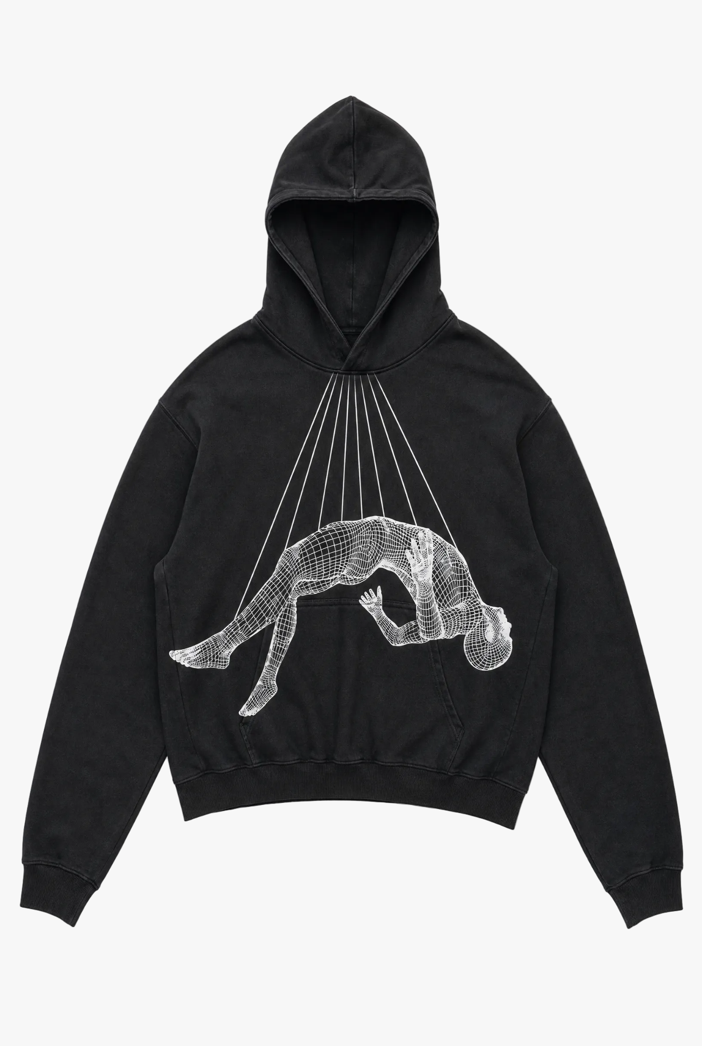 Anarchy Hoodie — design 11 punk graphic print hoodie flat lay by Sulta Studios