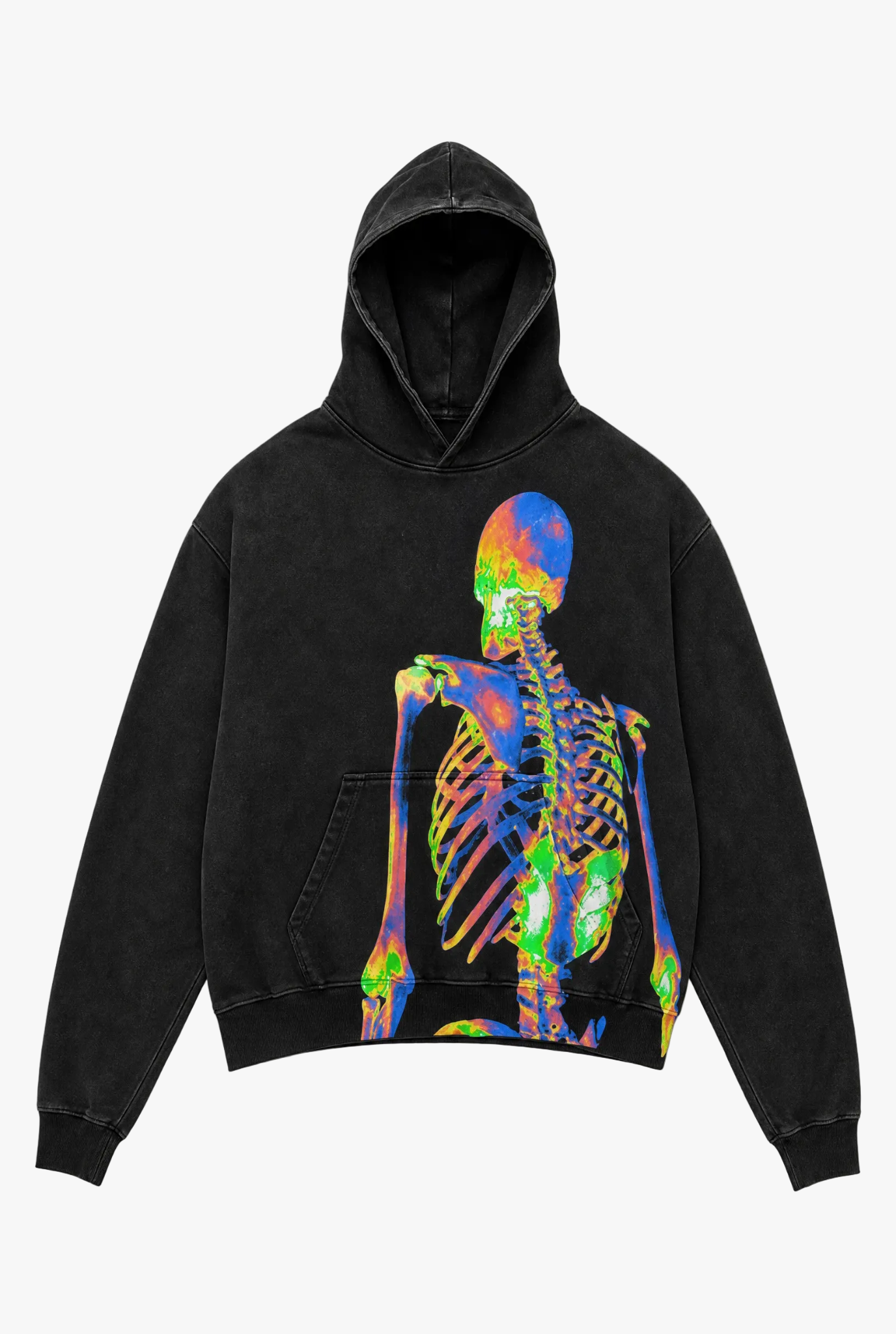 Anarchy Hoodie — design 12 punk graphic print hoodie flat lay by Sulta Studios