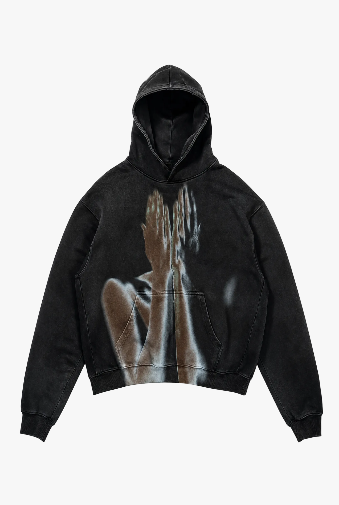 Anarchy Hoodie — design 14 punk graphic print hoodie flat lay by Sulta Studios