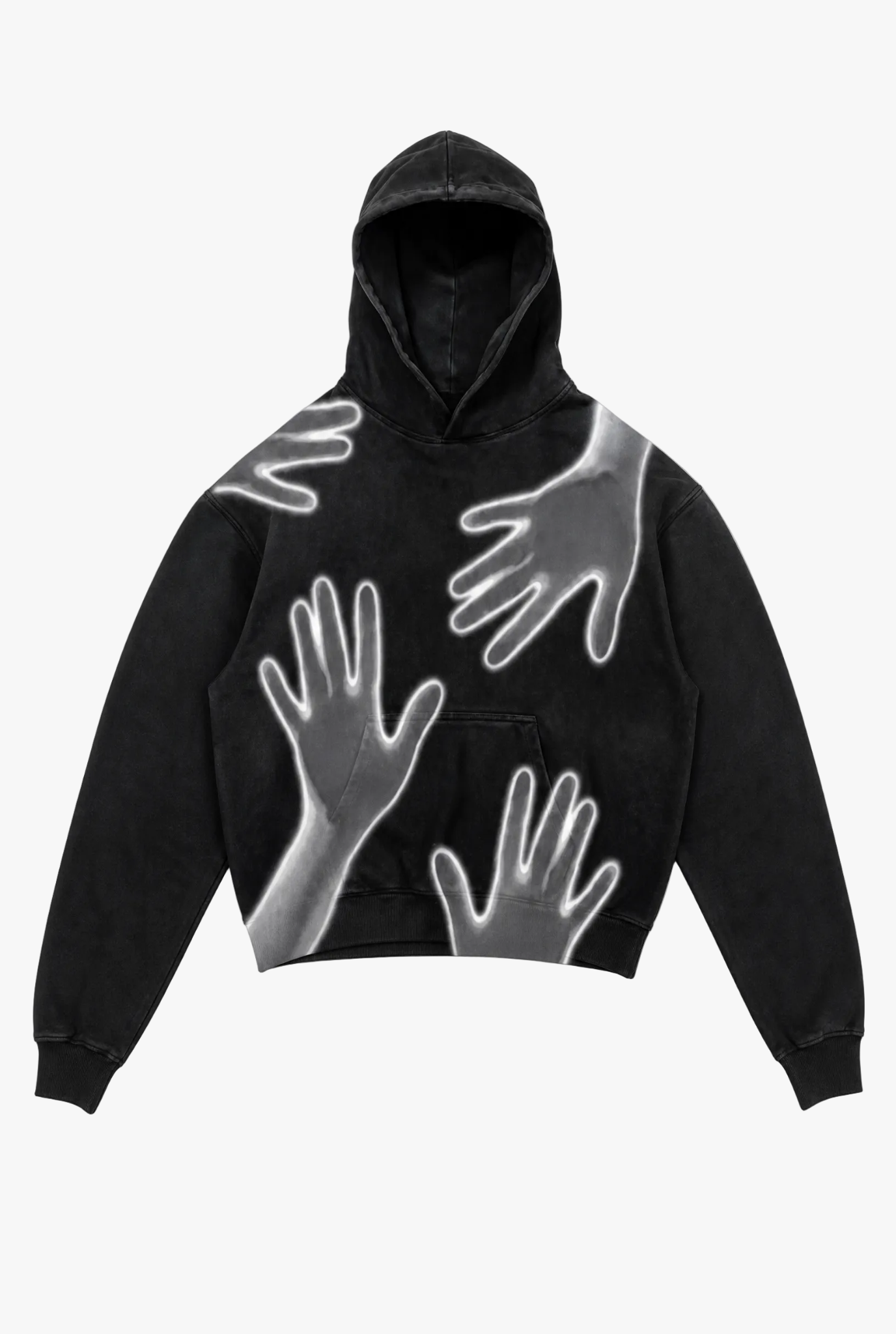 Anarchy Hoodie — design 19 punk graphic print hoodie flat lay by Sulta Studios